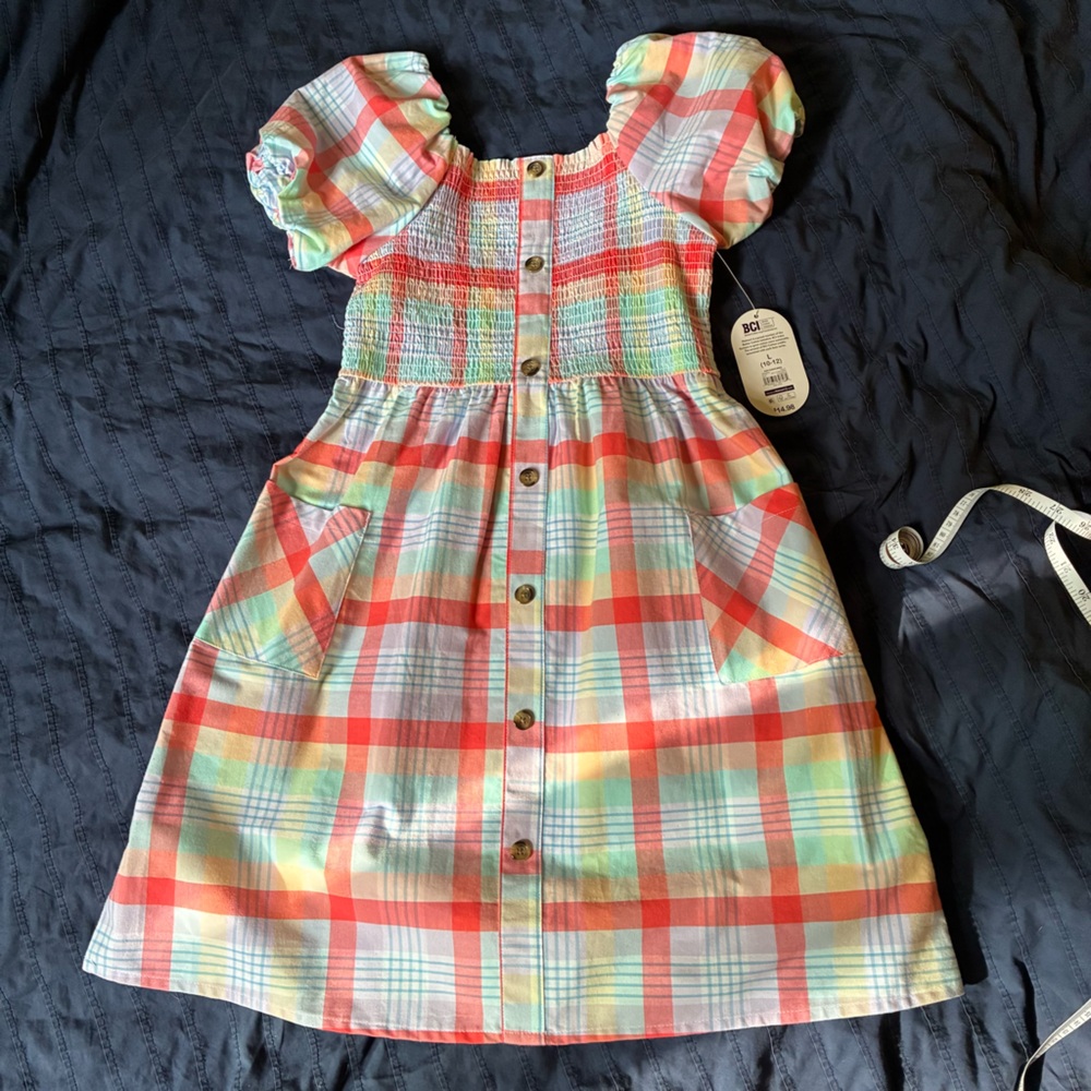 Colorful Plaid Girls Dress